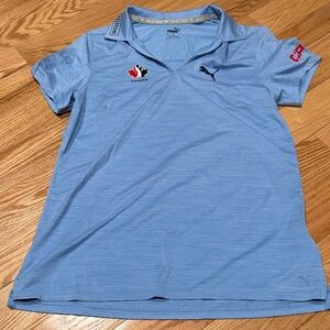 Puma Sky Blue Polo with Canada and CP Logos